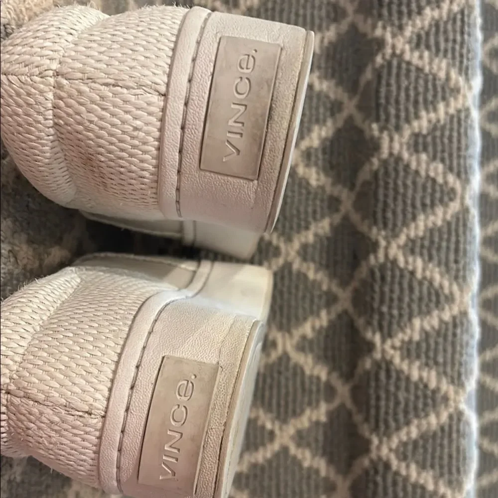Vince White Slip-On Sneakers with Textured Upper